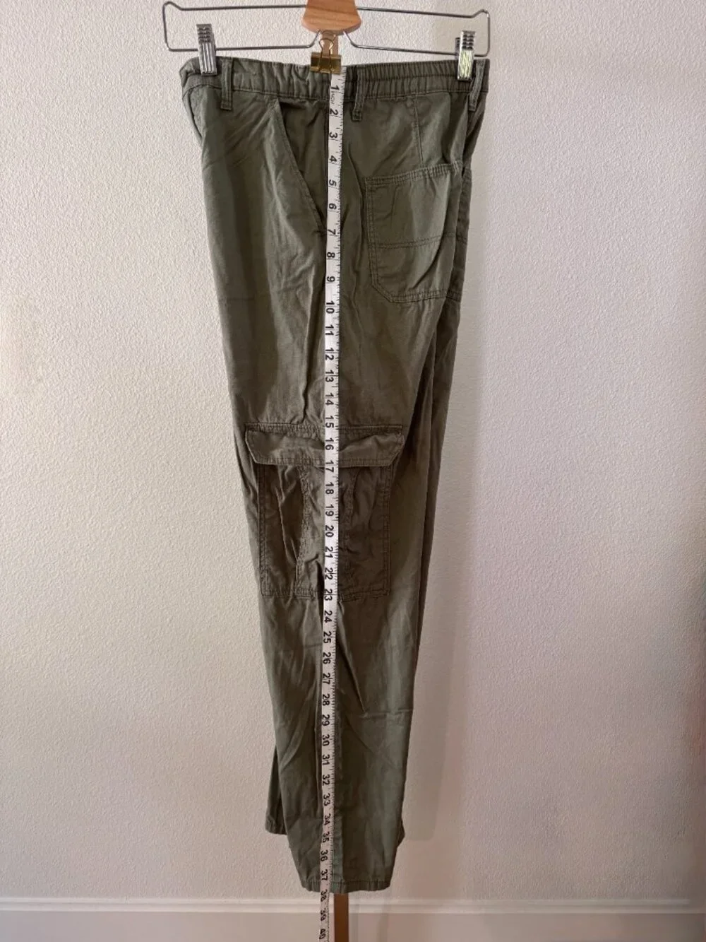 Kids Khaki Green Wide Leg Cargo Pants Youth 18 Petite